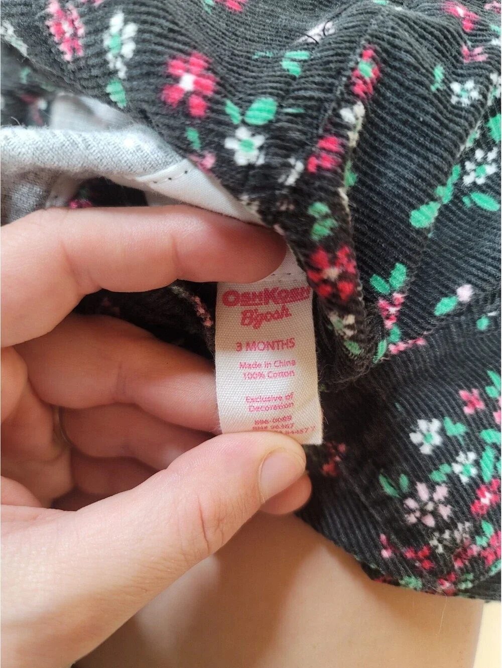 OshKosh B'gosh Floral Corduroy Overalls for Baby